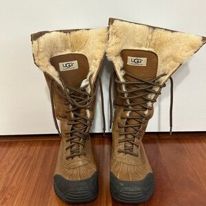 Women UGG Tall Waterproof Cold Weather Boots With Laces Size 6.5